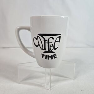 Coffee Time Coffee Mug 12 Ounces Color White